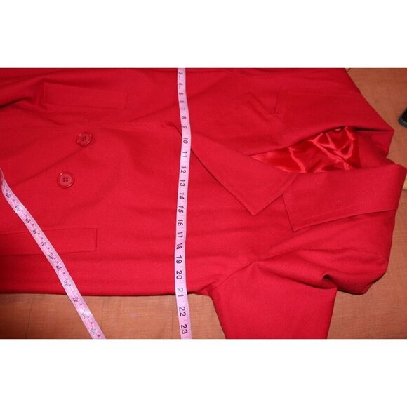 Vintage Diana Charles Red Wool Overcoat Size  4/5 (Small) Womens - Picture 9 of 13